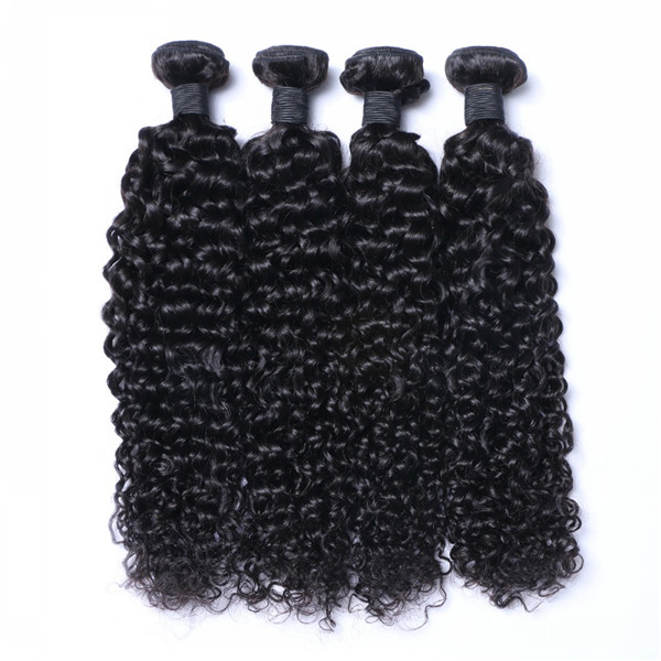 100% human hair nature black afro curly hair weft/weave XS007